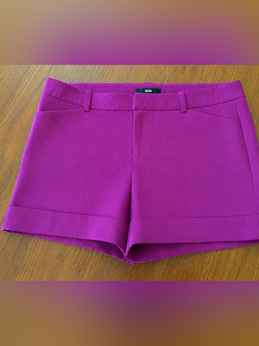 Women’s Fuchsia Tailored Cuffed Shorts